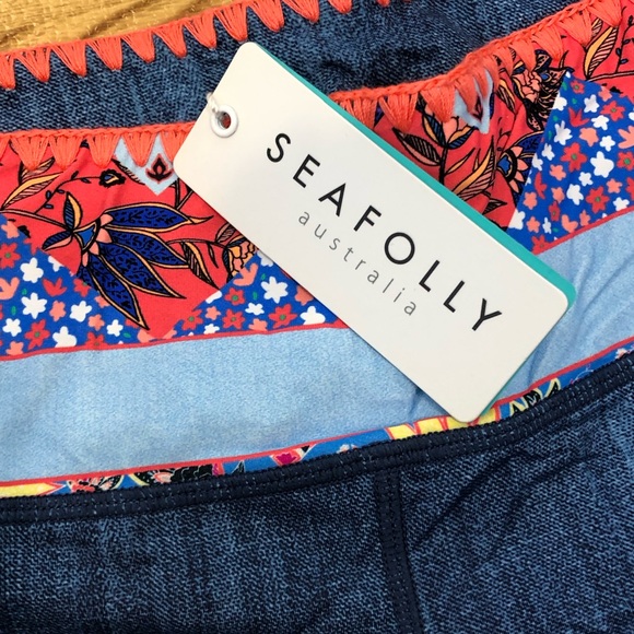 NWT. SEAFOLLY Active Leggings-denim. - Picture 3 of 7